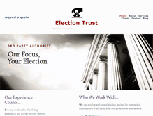 Tablet Screenshot of electiontrust.com